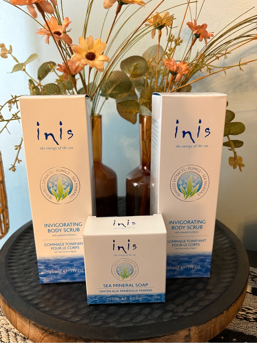 Inis Invigorating Body Scrub & Sea Mineral Soap Bundle